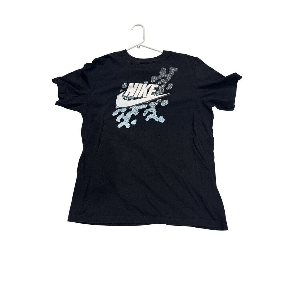 Nike Size Large Black Short Sleeve‎ T-shirt With White Nike Swoosh Women's